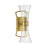 Savoy House Bennington 2 Light Wall Sconce, Brass/Clear Ribbed