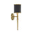 Savoy House Quincy 1 Light Wall Sconce, Matte Black/Brass Accents