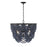 Meridian Bohemian 5 Light Chandelier, Navy Blue/Bronze - M100101NBLORB