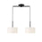Meridian Vintage 2 Light 14" Linear Chandelier, Matte Black - M100109MBK