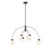 Savoy Meridian 6 Light Chandelier, Black/Polished Nickel/White - M100114MBKPN