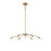 Savoy Meridian 6 Light 5" Chandelier, Natural Brass - M100116NB