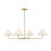 Meridian 4-Light Chandelier, Natural Brass - M100121NB