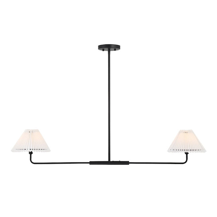 Meridian 2-Light Linear Chandelier, Matte Black - M100122MBK