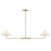 Meridian 2-Light Linear Chandelier, Natural Brass - M100122NB