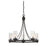 Meridian Modern 5 Light Chandelier, Oil Rubbed Bronze/Clear - M10018ORB