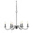 Meridian Traditional 6 Light Chandelier, Aged Iron - M10042AI