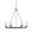 Meridian Farmhouse 6 Light Chandelier, Greywood Chrome/Clear - M10070GWCH