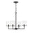 Meridian Transitional 4 Light Chandelier, Oil Rubbed Bronze/Clear - M10076ORB