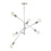 Meridian Contemporary 6 Light 12" Chandelier, Polished Nickel - M10084PN