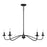 Meridian Traditional 5 Light 7" Chandelier, Matte Black - M10085MBK