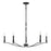 Meridian Transitional 5 Light 15" Chandelier, Matte Black - M10086MBK