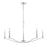 Meridian Transitional 5 Light Chandelier, Polished Nickel - M10086PN