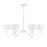 Meridian Vintage 6 Light 18" Chandelier, Bisque White - M10092BQW