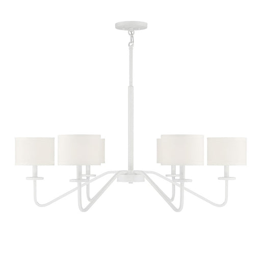 Meridian Vintage 6 Light 18" Chandelier, Bisque White - M10092BQW