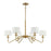 Meridian Transitional 6 Light 18" Chandelier, Natural Brass - M10092NB