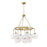 Meridian Modern 9 Light Chandelier, Natural Brass/White Milk - M10098NB