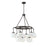 Meridian Modern 9 Light Chandelier, Oil Rubbed Bronze/White Milk - M10098ORB