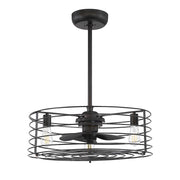 Meridian Farmhouse 2007 3 Light 14" Ceiling Fan, Oil Rubbed Bronze - M2007ORB
