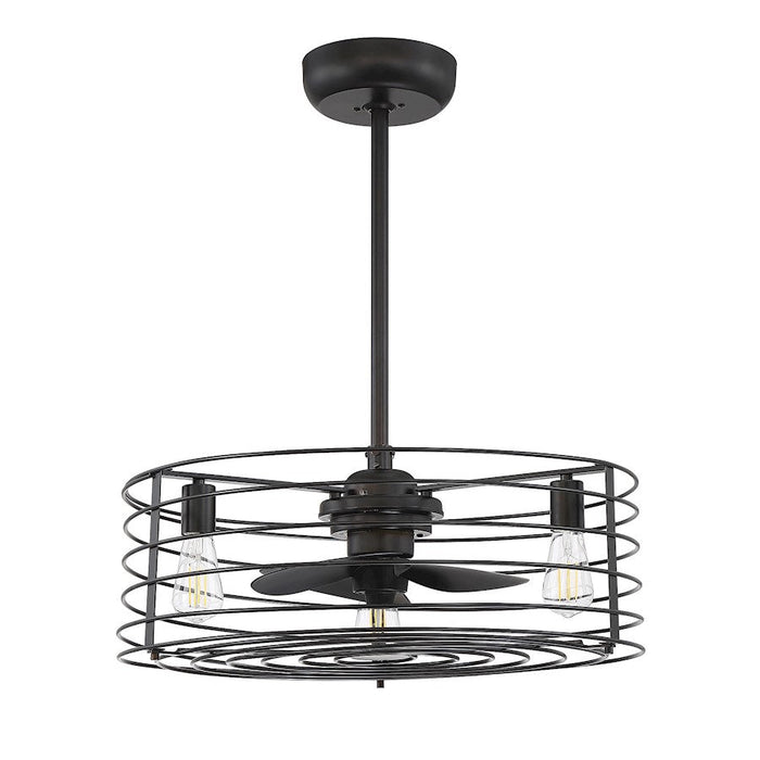 Meridian Farmhouse 2007 3 Light 14" Ceiling Fan, Oil Rubbed Bronze - M2007ORB