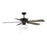 Meridian Farmhouse 52" 1 Light Ceiling Fan, Oil Rubbed Bronze/Clear - M2009ORB