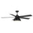 Meridian Modern Farmhouse 52" LED Ceiling Fan, Matte Black - M2014MBK