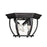 Meridian Traditional 3 Light Outdoor Flush Mount, Black/Clear Beveled - M50059BK