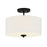 Meridian Transitional 2 Light Semi Flush Mount, Matte Black - M60008MBK