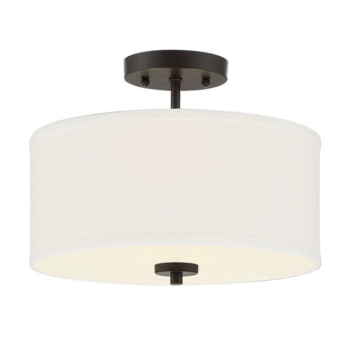 Meridian Traditional 2 Light Semi Flush Mount, Oil Rubbed Bronze - M60008ORB