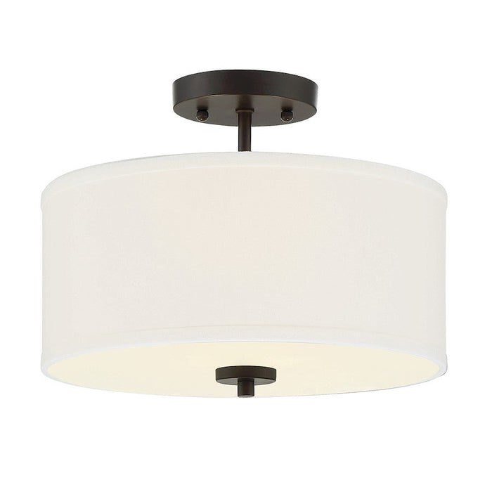 Meridian Traditional 2 Light Semi Flush Mount, Oil Rubbed Bronze - M60008ORB