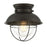 Meridian Farmhouse 1 Light Flush Mount, Bronze/Clear Seeded - M60009ORB