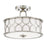 Meridian Mid-Century Modern 2 Light Semi Flush Mount, Polished Nickel - M60015PN