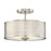 Meridian Modern 2 Light Semi Flush Mount, Brushed Nickel/Shield - M60016BN