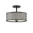 Meridian Transitional 2 Light Semi Flush Mount, Matte Black/Shield - M60016MBK