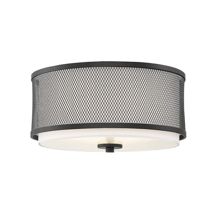 Meridian Modern 3 Light Flush Mount, Matte Black - M60018MBK