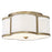 Meridian Industrial 3 Light 8" Flush Mount, Natural Brass - M60020NB