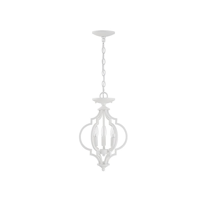 Savoy Meridian 3 Light Convertible Semi Flush Mount/Pendant, White