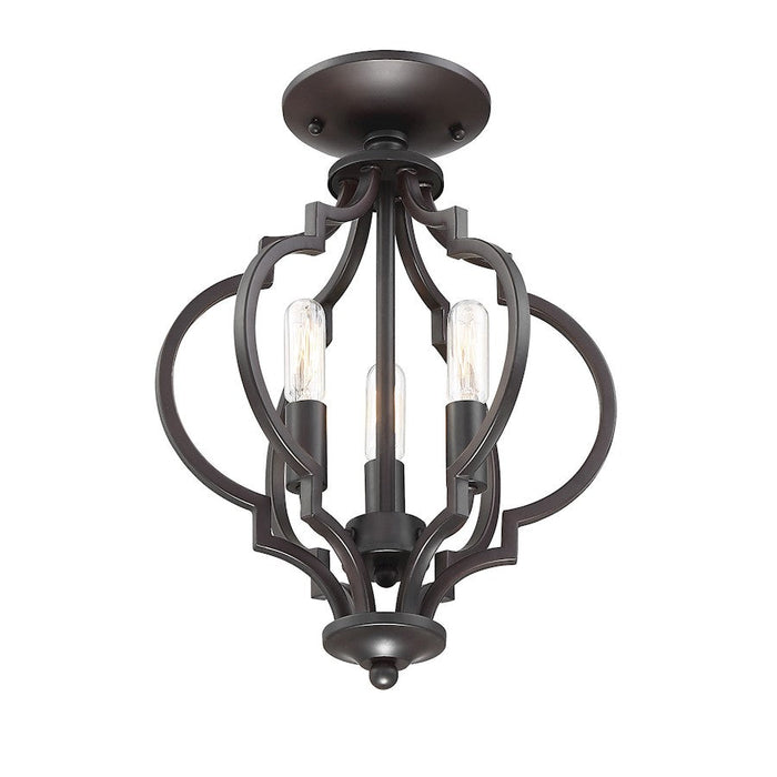 Meridian Transitional 3 Light Convertible Semi Flush Mount, Bronze - M60055ORB