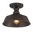 Meridian Vintage 1 Light Semi Flush Mount, Oil Rubbed Bronze - M60068ORB