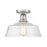 Meridian Vintage 1 Light Semi Flush Mount, Polished Nickel/Vintage - M60070PN