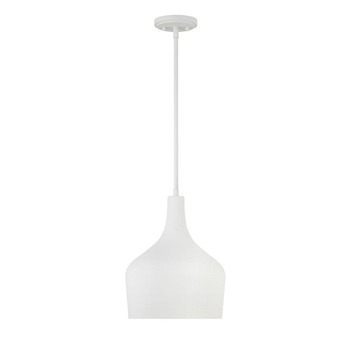 Savoy Meridian 1 Light Pendant, Bisque White - M70020BQW