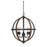 Meridian Farmhouse 5 Light Chandelier, WoodBlack - M70041WB