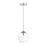 Meridian Industrial 1 Light Mini Pendant, Chrome/Clear - M70067CH