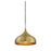 Meridian Modern 1 Light Plug, Mini Pendant, Natural Brass - M70075NB