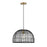 Meridian Bohemian 1 Light Pendant, Black/Natural Brass Accents - M70105BRNB