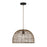 Meridian Bohemian 1 Light Pendant, Dark Rattan/Dark Brown Socket - M70105DR