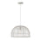 Meridian Modern 1 Light 12" Pendant, White Rattan/White Socket - M70105WR