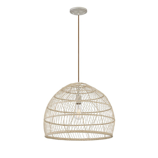 Meridian Bohemian 1 Light Pendant, Natural Rattan/Matching Socket - M70106NR