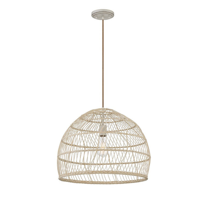 Meridian Bohemian 1 Light Pendant, Natural Rattan/Matching Socket - M70106NR