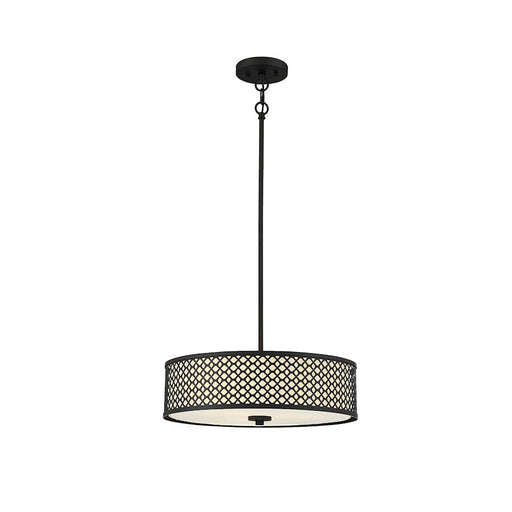 Meridian Contemporary 3 Light 5" Pendant, Matte Black - M70108MBK